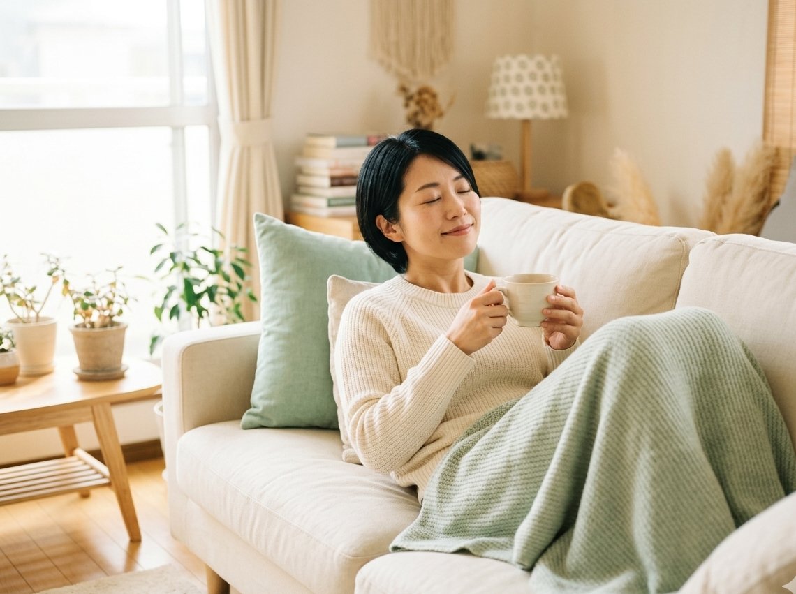 施術後のリラックスした時間