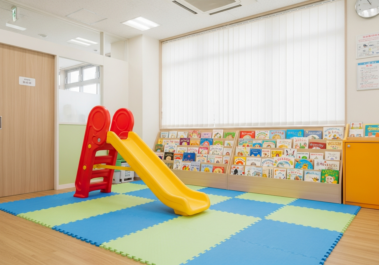 清潔な院内とキッズスペース