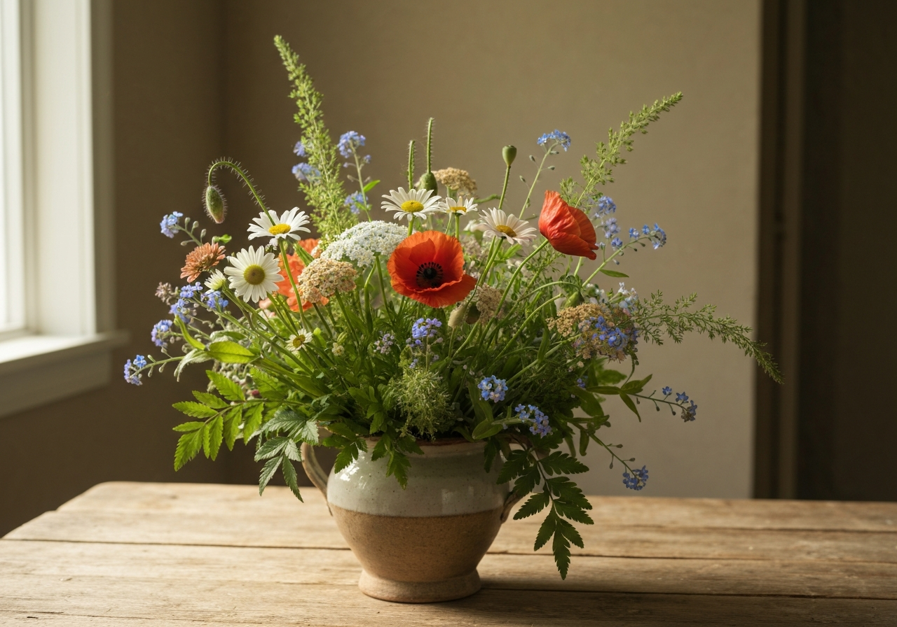 ナチュラルなフラワーアレンジメント