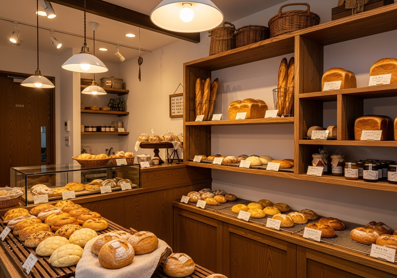 木の温もりある店内