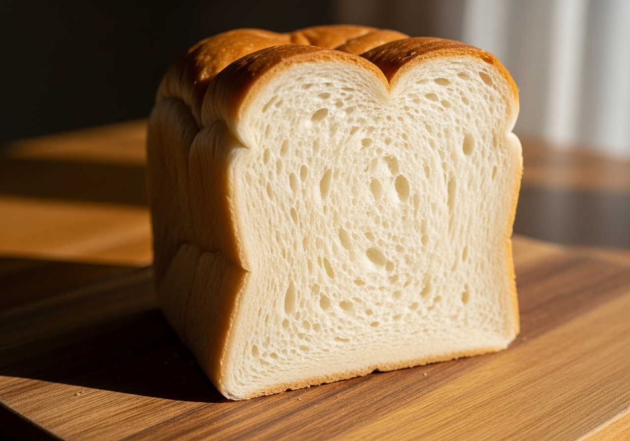 ふわふわ食パンの断面